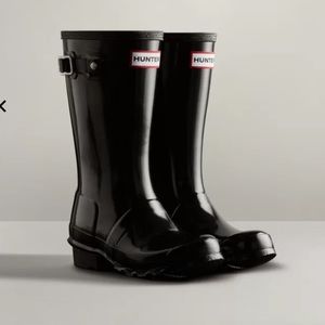 Black kids Hunter boots
